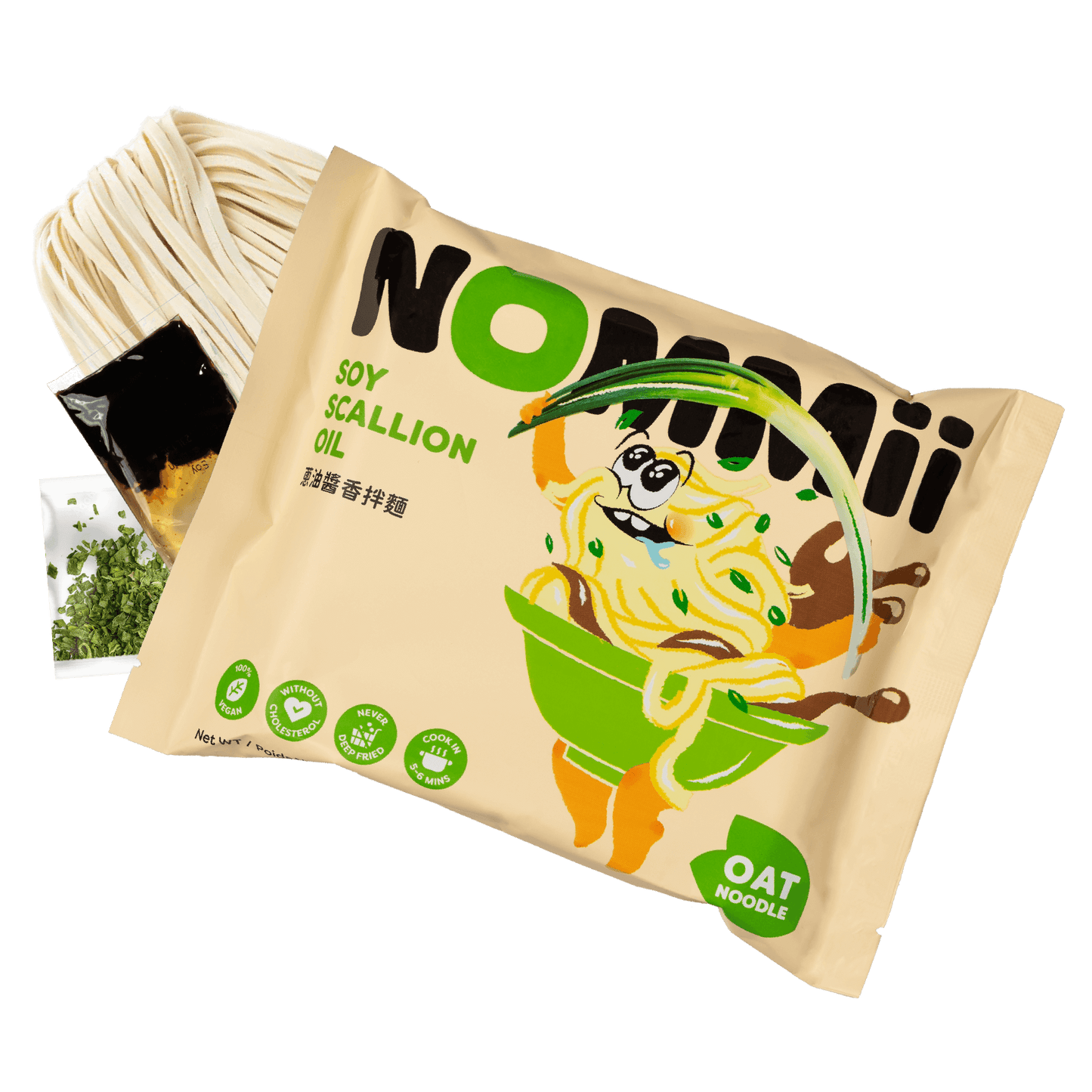 Soy Scallion Oil Oat Noodles (8-Pack) - NOMMii