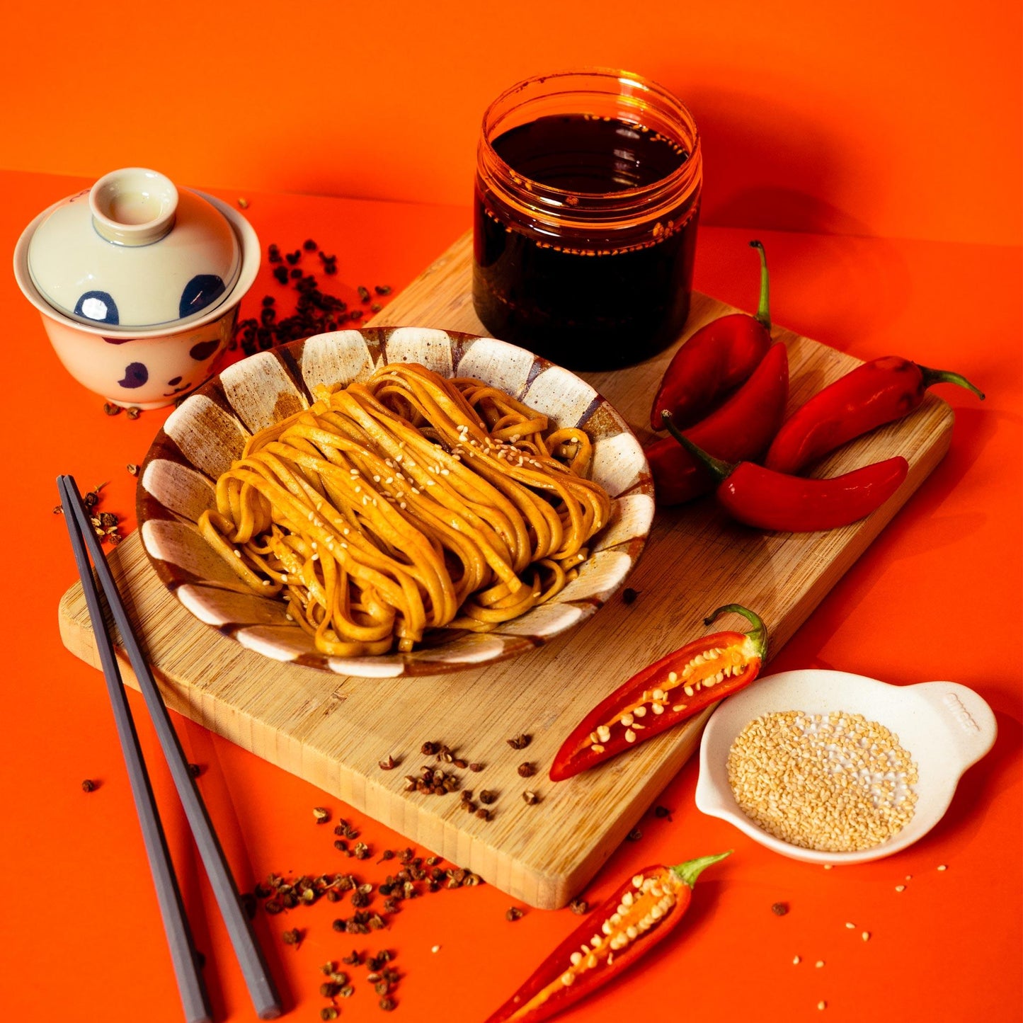 Tingly Numbing Chili Oil Oat Noodles (8-Pack) - NOMMii